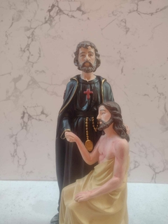 São Camilo de Léllis 33 cm - gesso - - Sancte Ioseph