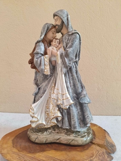 Sagrada Família Carinho 32 cm gesso - Sancte Ioseph