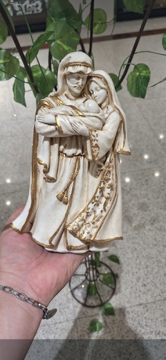 Sagrada família carinhosa 22 cm - gesso - - comprar online