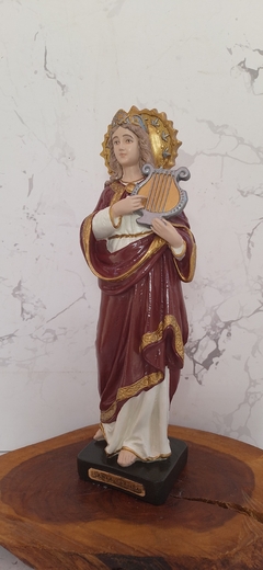 Santa Cecília 32 cm - gesso - loja online