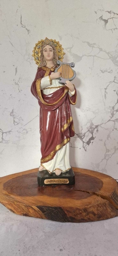 Santa Cecília 32 cm - gesso - comprar online