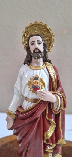 Sagrado Coração de Jesus 20 cm - gesso - comprar online