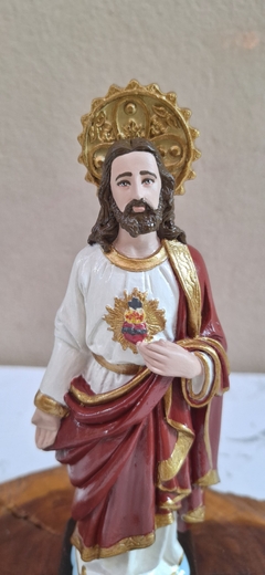 Sagrado Coração de Jesus 20 cm - gesso - comprar online