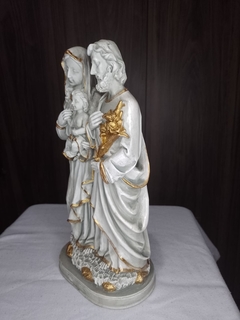 Imagem do Sagrada família em pé 30 cm - imitação de pedra