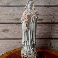 Santa Teresinha 20 cm imitação de pedra com efeito resinado. - comprar online