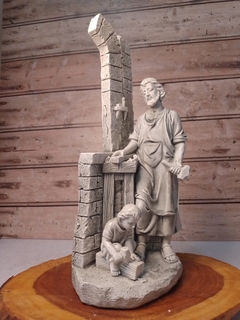 São José trabalhando 30 cm gesso maciço - comprar online