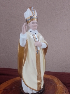 São João Paulo II 20 cm gesso - Sancte Ioseph