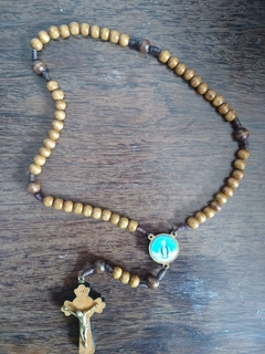 Terço Nossa Senhora das Graças com Saquinho de Tecido Estampado - Sancte Ioseph