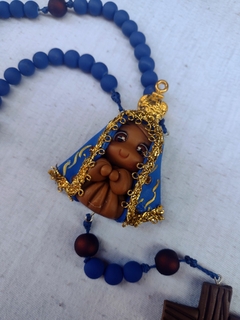 Terço biscuit Nossa Senhora Aparecida - comprar online