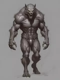 [Pré-venda] Brutal Realm Primal Warrior Wolf Figura de ação em escala 1/12 - Gibi Maniacos