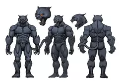 [Pré-venda] Brutal Realm Primal Warrior Panther Figura de ação em escala 1/12