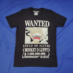 T-shirt One Piece Cartaz Wanted Luffy Gear 5 - Muki Geek - comprar online