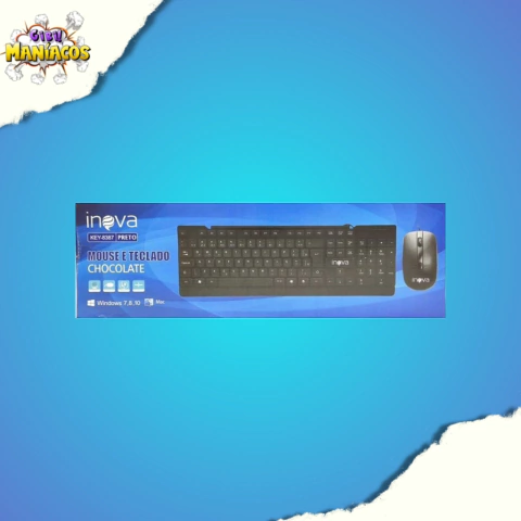 Kit Teclado E Mouse Inova Key-8387 Cabo 1,5m Usb 1200dpi