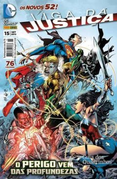 DC Os Novos 52 Liga da Justiça - Pack vols 14, 15 e 16 - Trono de Atlântida - Gibi Maniacos