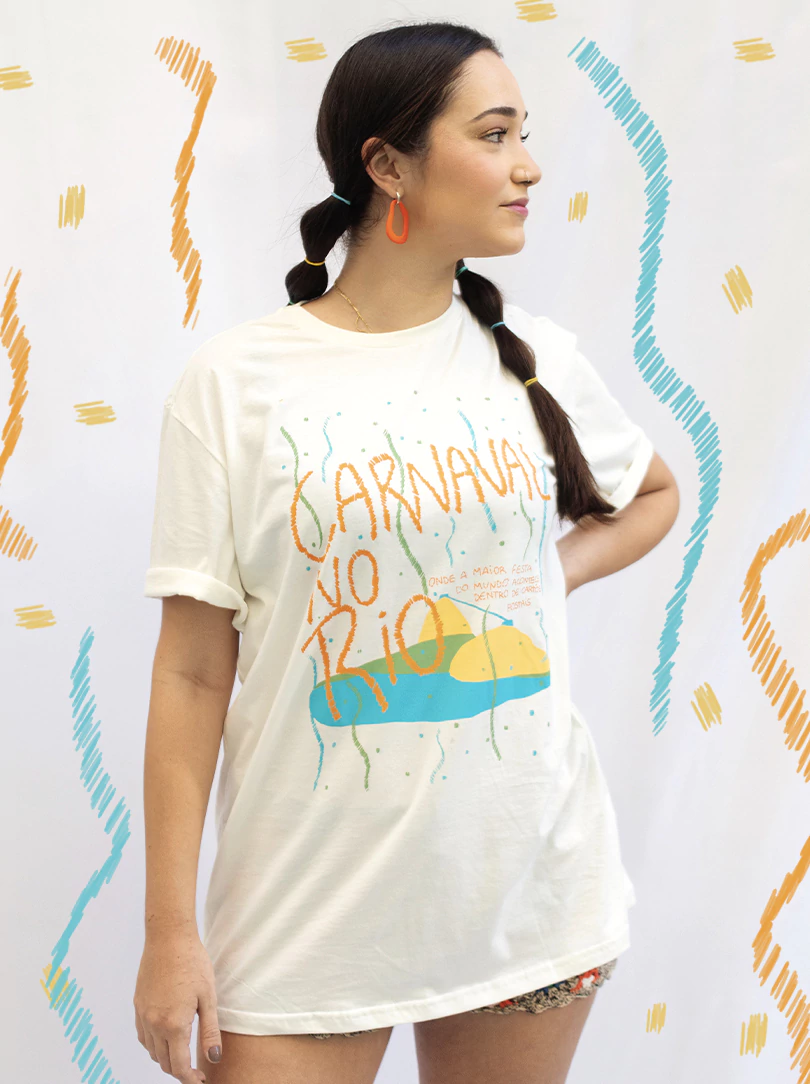 Camiseta Carnaval no Rio Off White
