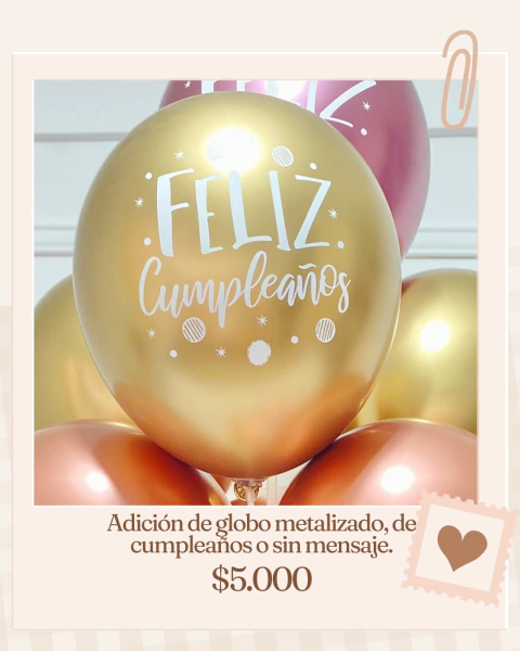 Adición de Globo Metalizado