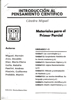 Introducción al Pensamiento Científico - Cátedra: Miguel - Primer Parcial Ed. 2025