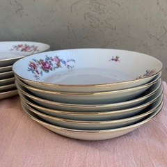 Juego platos porcelana Verbano x 12 piezas. 6 playos + 6 hondos.