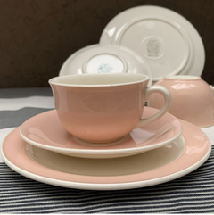 Trío vajilla francesa Villeroy & Boch. Plato postre + taza + plato. - tienda online