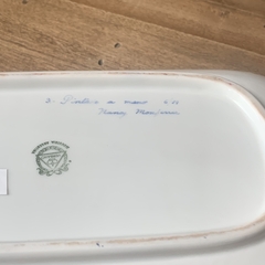 Fuente rectangular con bordes redondeados, porcelana Verbano. - El campito antigüedades