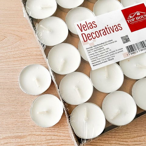 Kit 50 velas refil para rechaud de cerâmica (parafina)