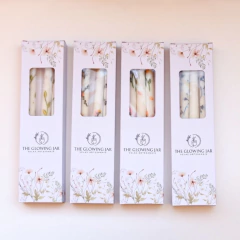 Imagem do Kit 3 velas palito para castiçal pintadas a mão