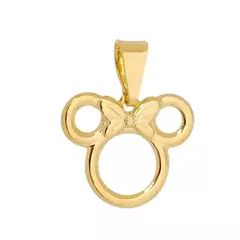 Pingente Minnie Lacinho vazado 1,5cm (sem corrente)