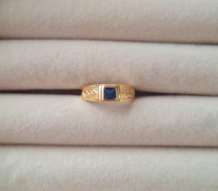 Anel ABC Pedra Azul - comprar online