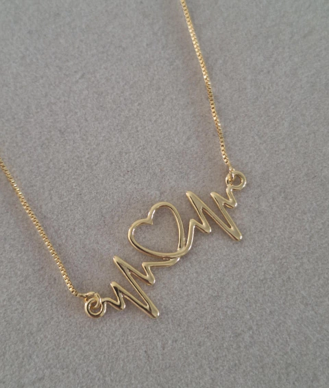 Colar Choker Batimentos Coração 35+5cm - comprar online