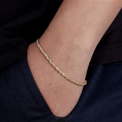 Pulseira Cordão Baiano Fecho Lagosta 21cm 3mm