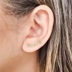 Brinco Earcuff Estrelas Vazadas