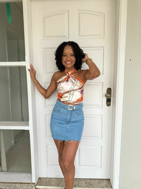 Saia Jeans Fernanda - comprar online