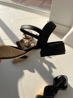 Zueco Mery Jane Rafia Duo - Afelandra