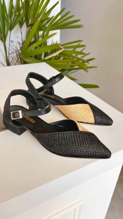 Zueco Mery Jane Rafia Duo - comprar online