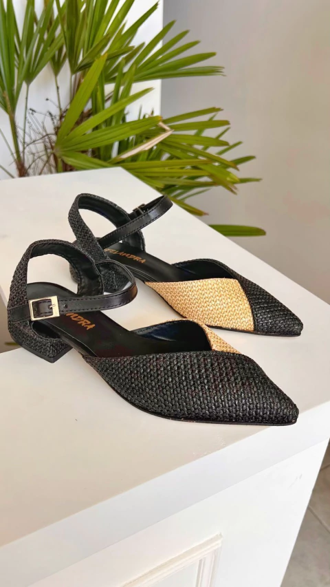 Zueco Mery Jane Rafia Duo - comprar online