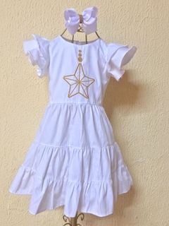 Vestido branco estrela - Baruck kids