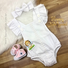 Jardineira Renda branca na internet