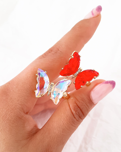 Anillo maxi Mariposa cristal - tienda online