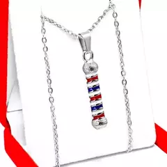 Collar de acero quirurgico dije Polo barbero macizo