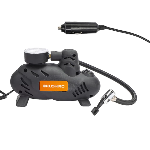 Minicompresor 12v KUSHIRO 250 PSI p/ inflar pelota bicicleta moto auto - comprar online
