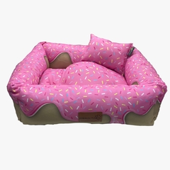 Caminha para cachorro Donuts rosa - G