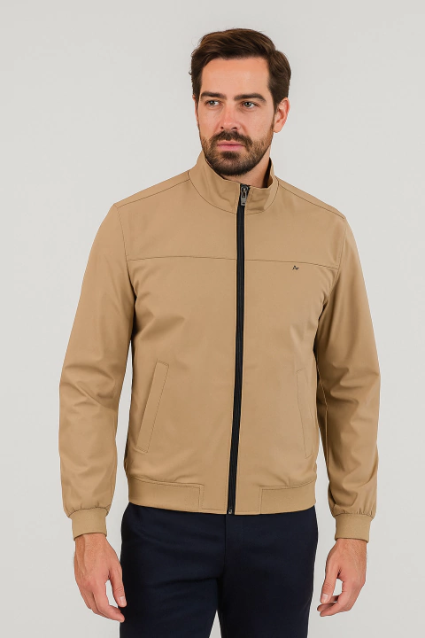 JAQUETA NYLON BASIC - BEGE - comprar online