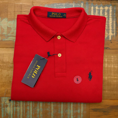 CAMISA POLO PLUS SIZE R.LAUREN - VERMELHO - comprar online