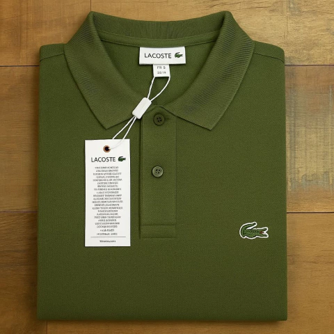CAMISA POLO PLUS SIZE LACOSTE MINICROC - VERDE - comprar online