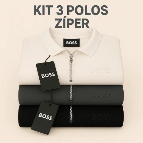 KIT 3 POLOS HB - C/ ZIPER - comprar online