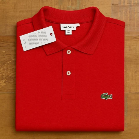 CAMISA POLO PLUS SIZE LACOSTE MINICROC - VERMELHO - comprar online