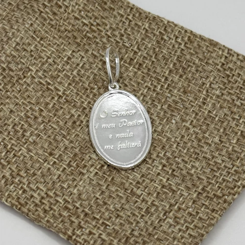 Pingente salmo 23 - 36.4 mm. Prata Legítima