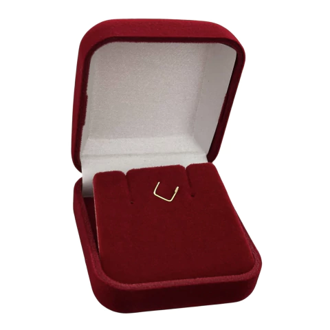 Estojo p/ brinco, pulseira e colar vermelho 5 cm.