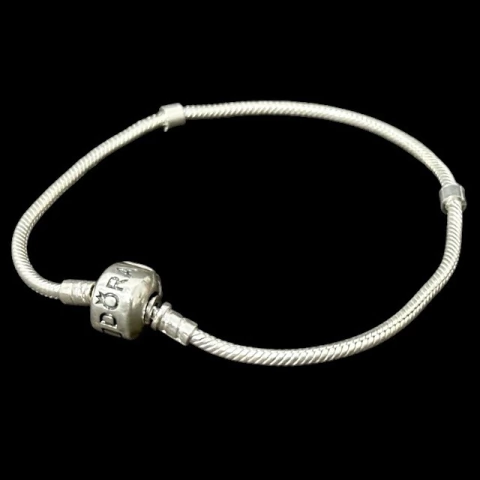 Pulseira pand. sem pedras 20 cm. Prata Legítima