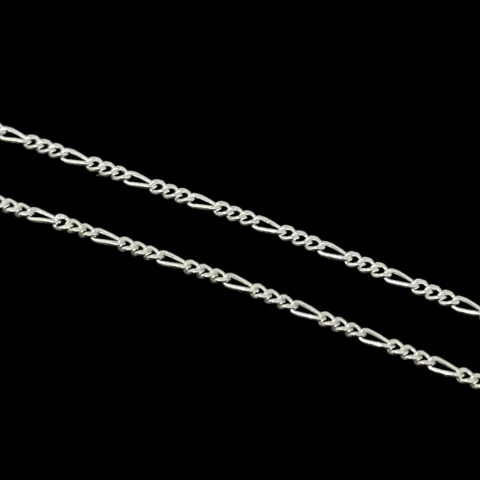 Tornozeleira 3x1 24 cm. 1.5 mm. Prata Legítima